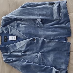 Lafayette 148 Velvet Blazer, NWT, Size 6, Blue.
